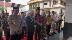 Sumardi dan Helmi Hasan menyambut Kajati Bengkulu Saiful Bahri Siregar di Kantor Kejati Bengkulu