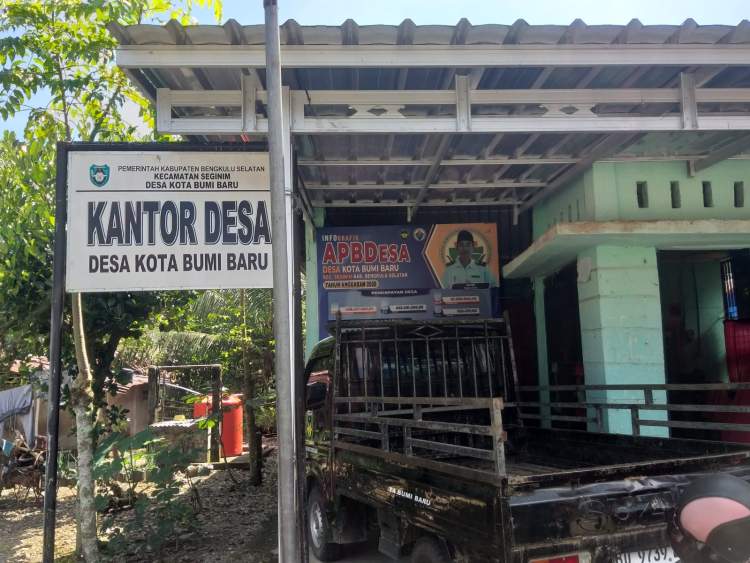 Kondisi kegiatan desa Kota Bumi Baru Seginim yang diduga bermasalah