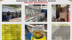 Polisi menyita kemasan minyak goreng ilegal bermerek Minyakita di Bengkulu